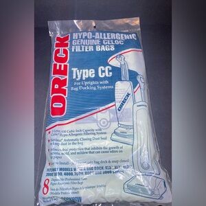 8-Pack Genuine Oreck Type CC Hypo-Allergenic Celoc‎ Filter Bags CCPK8DW